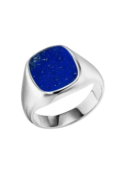 Hot Herrenring aus Silber mit echtem Lapislazuli Herren Ringe