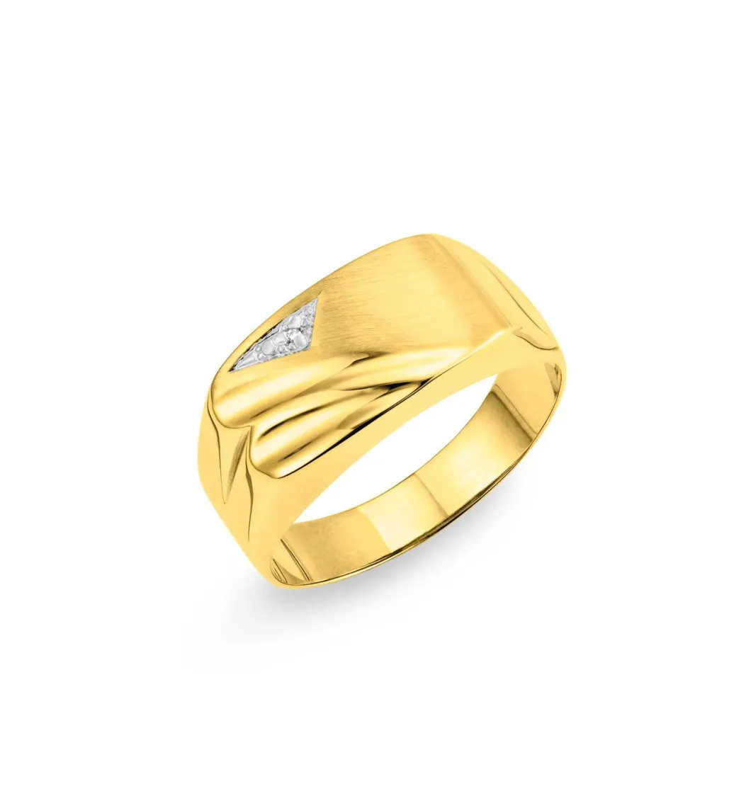 Clearance Herrenring mit Diamant Herren Ringe