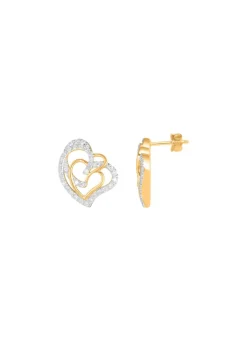 Damen Mona Ohrschmuck<Herz-Ohrstecker mit 68 Diamanten
