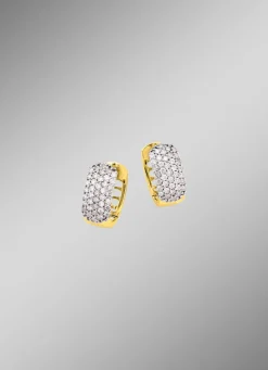 Damen Mona Ohrschmuck<Hochwertige Klappcreolen mit Brillanten-