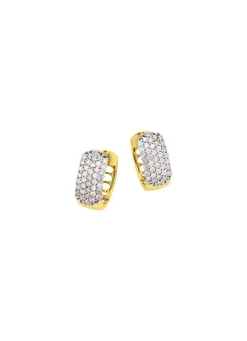 Damen Mona Ohrschmuck<Hochwertige Klappcreolen mit Brillanten-