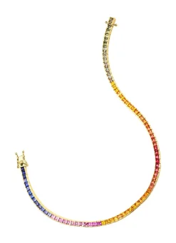 Best Hochwertiges Armband mit echten Safiren in Multicolor Damen Armbänder