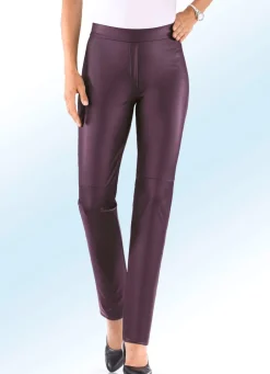 Damen Mona Schlupfhosen<Hose aus softem Nappaleder-Imitat