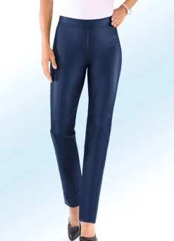 Damen Mona Schlupfhosen<Hose aus softem Nappaleder-Imitat