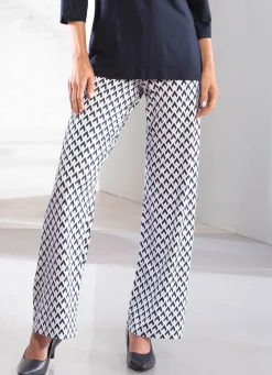 Damen Mona Schlupfhosen|Lange Hosen<Hose mit ausdrucksstarker Dessinierung