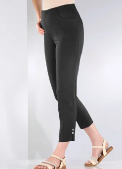 Damen Mona Shorts|Schlupfhosen<Hose mit dekorativen Zierknöpfen