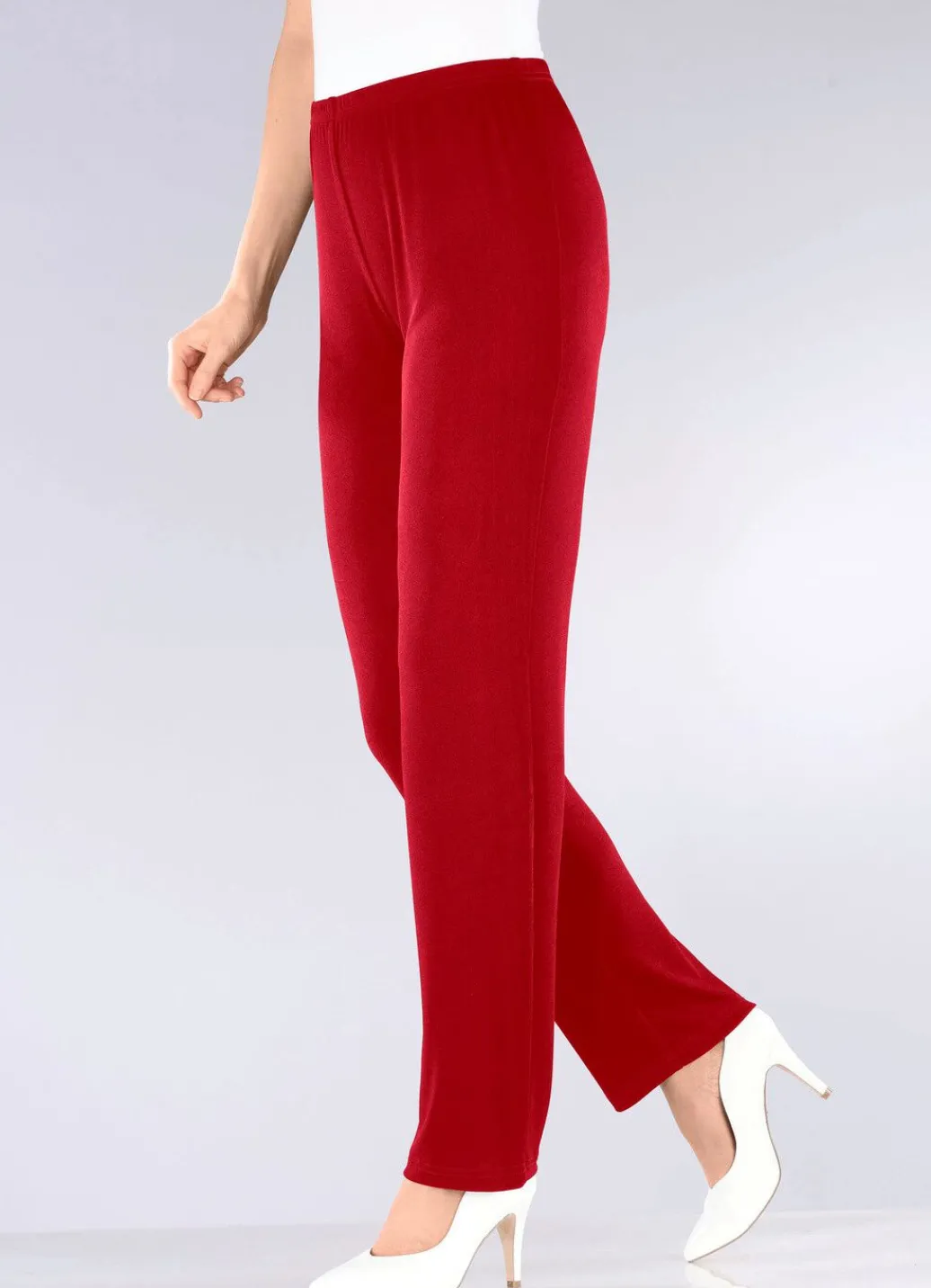 Damen Mona Schlupfhosen|Lange Hosen<Hose mit edlem Glanz