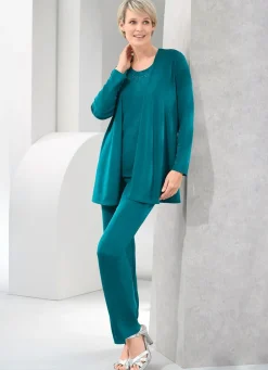 Damen Mona Schlupfhosen|Lange Hosen<Hose mit edlem Glanz in Extra-Kurzgrößen