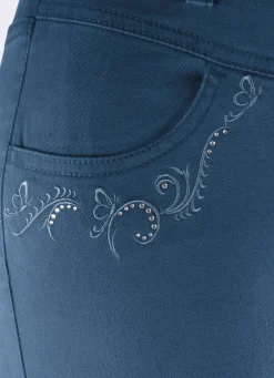 Damen Mona Schlupfhosen|Lange Hosen<Hose mit funkelnden Glitzersteinchen