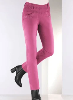 Damen Mona Schlupfhosen|Lange Hosen<Hose mit funkelnden Glitzersteinchen