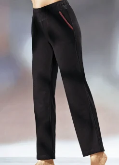 Damen Mona Freizeithosen<Hose mit Glanzgarn besticktem Zierband