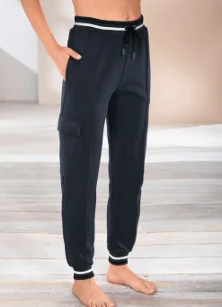 Damen Mona Freizeithosen<Hose mit kontrastfarbenem Dehnbund