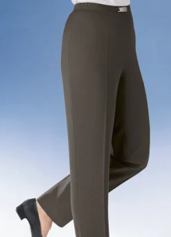 Damen Mona Schlupfhosen|Lange Hosen<Hose mit Metallzier am Bund