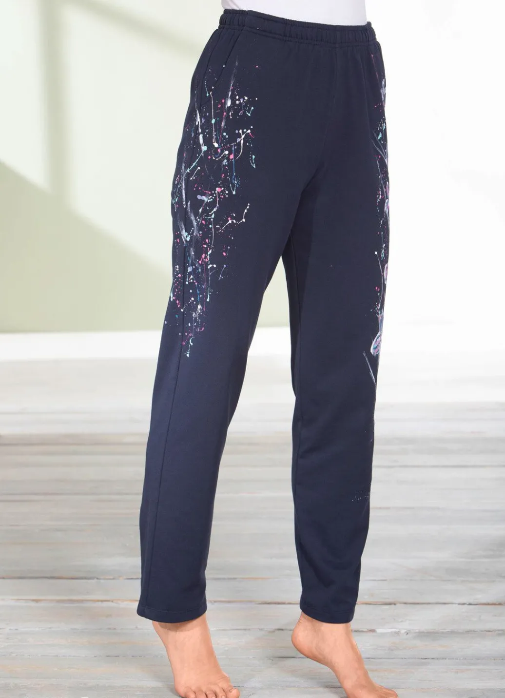 Damen Mona Freizeithosen<Hose mit tollem Floral Dessin