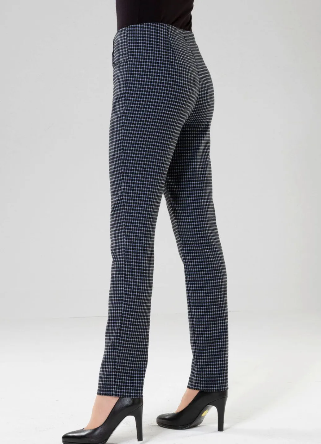 Damen Mona Schlupfhosen|Lange Hosen<Hose mit trendiger Hahnentritt-Dessinerung