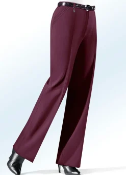 Damen Mona Lange Hosen<Hose mit Zieranhänger in 6 Farben