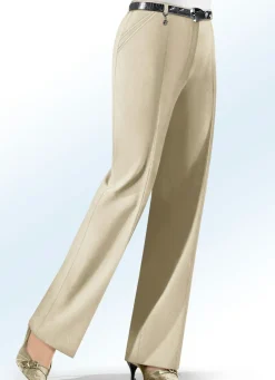 Damen Mona Lange Hosen<Hose mit Zieranhänger in 6 Farben