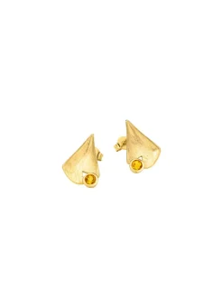 Damen Mona Ohrschmuck<Interessante Ohrstecker mit echt Citrin