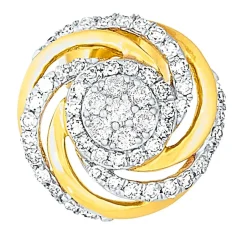 Hot Interessante Ohrstecker mit 14 Brillanten und 90 Diamanten Damen Ohrschmuck