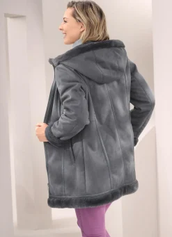 Damen Mona Lederimitatjacken<Jacke aus Veloursleder-Imitat