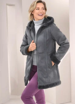Damen Mona Lederimitatjacken<Jacke aus Veloursleder-Imitat