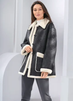 Damen Mona Lederimitatjacken<Jacke aus Veloursleder-Imitat
