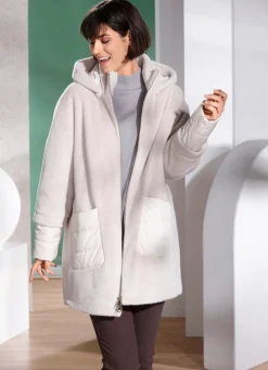 Damen Mona Winterjacken|Kunstpelzjacken<Jacke im angesagten Materialmix