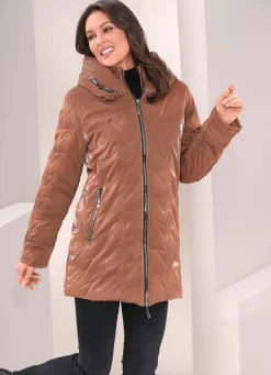 Damen Mona Winterjacken<Jacke in topmodischer Lackoptik