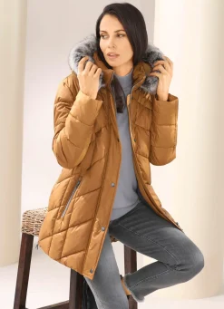 Damen Mona Winterjacken<Jacke mit abnehmbarem Kunstpelz-Besatz