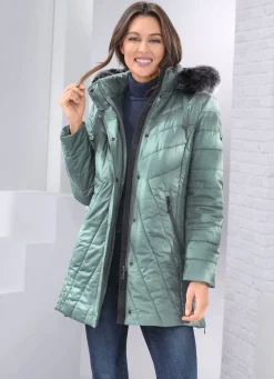 Damen Mona Winterjacken<Jacke mit abnehmbarem Kunstpelz-Besatz