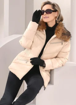 Damen Mona Winterjacken<Jacke mit abnehmbarem Kunstpelz-Besatz am Kragen
