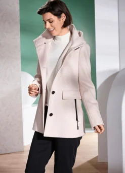 Damen Mona Wolljacken<Jacke mit abnehmbarer Kapuze