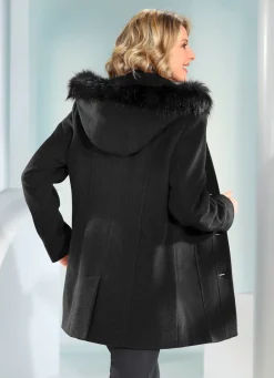 Damen Mona Wolljacken<Jacke mit abnehmbarer Kapuze