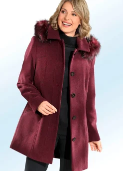 Damen Mona Wolljacken<Jacke mit abnehmbarer Kapuze