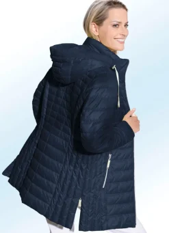 Damen Mona Übergangsjacken<Jacke mit gesmoktem Rand an der abnehmbaren Kapuze