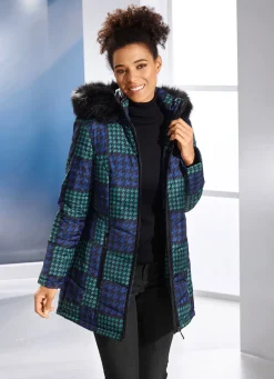 Damen Mona Winterjacken<Jacke mit Hahnentritt-Dessin