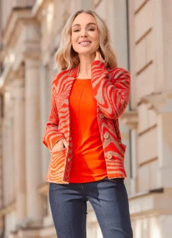 Best Jacke mit Knopfleiste Damen Strickjacken