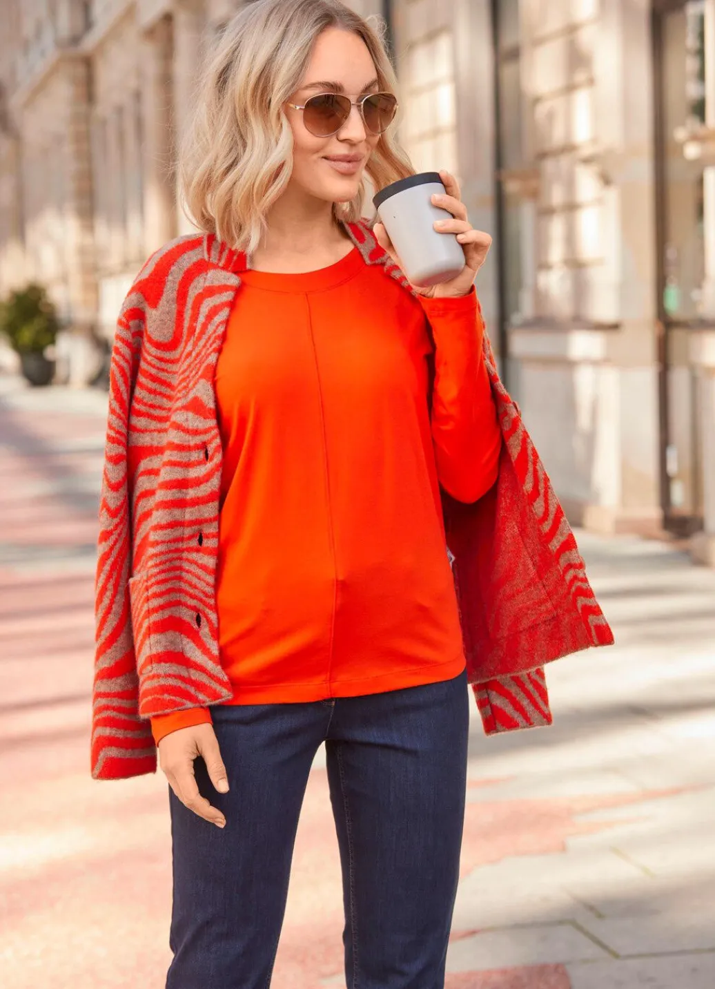 Best Jacke mit Knopfleiste Damen Strickjacken