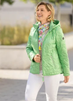 Damen Mona Übergangsjacken<Jacke mit lasergesteppten Blütenmotiven