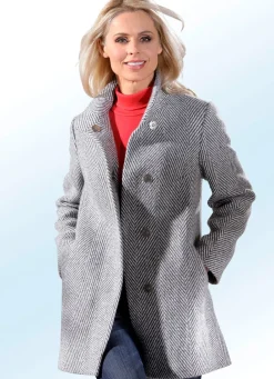 Damen Mona Wolljacken|Winterjacken<Jacke mit Steh-Umlegekragen