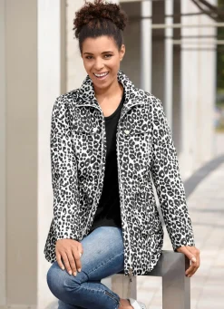 Damen Mona Übergangsjacken<Jacke mit trendgenauem Raubtierfell-Dessin