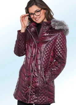 Damen Mona Winterjacken<Jacke mit weißer Kontrastpaspelierung
