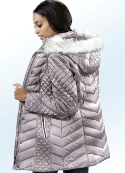 Damen Mona Winterjacken<Jacke mit weißer Kontrastpaspelierung