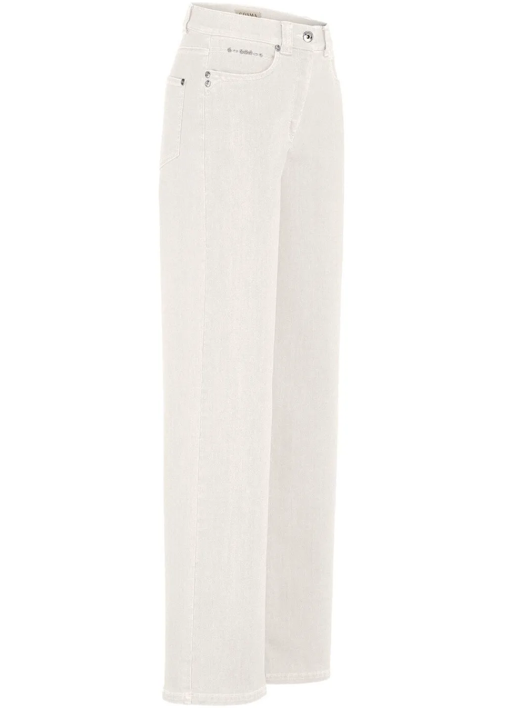 Damen Mona Lange Hosen|Jeans<Jeans mit dezenter Strasszier