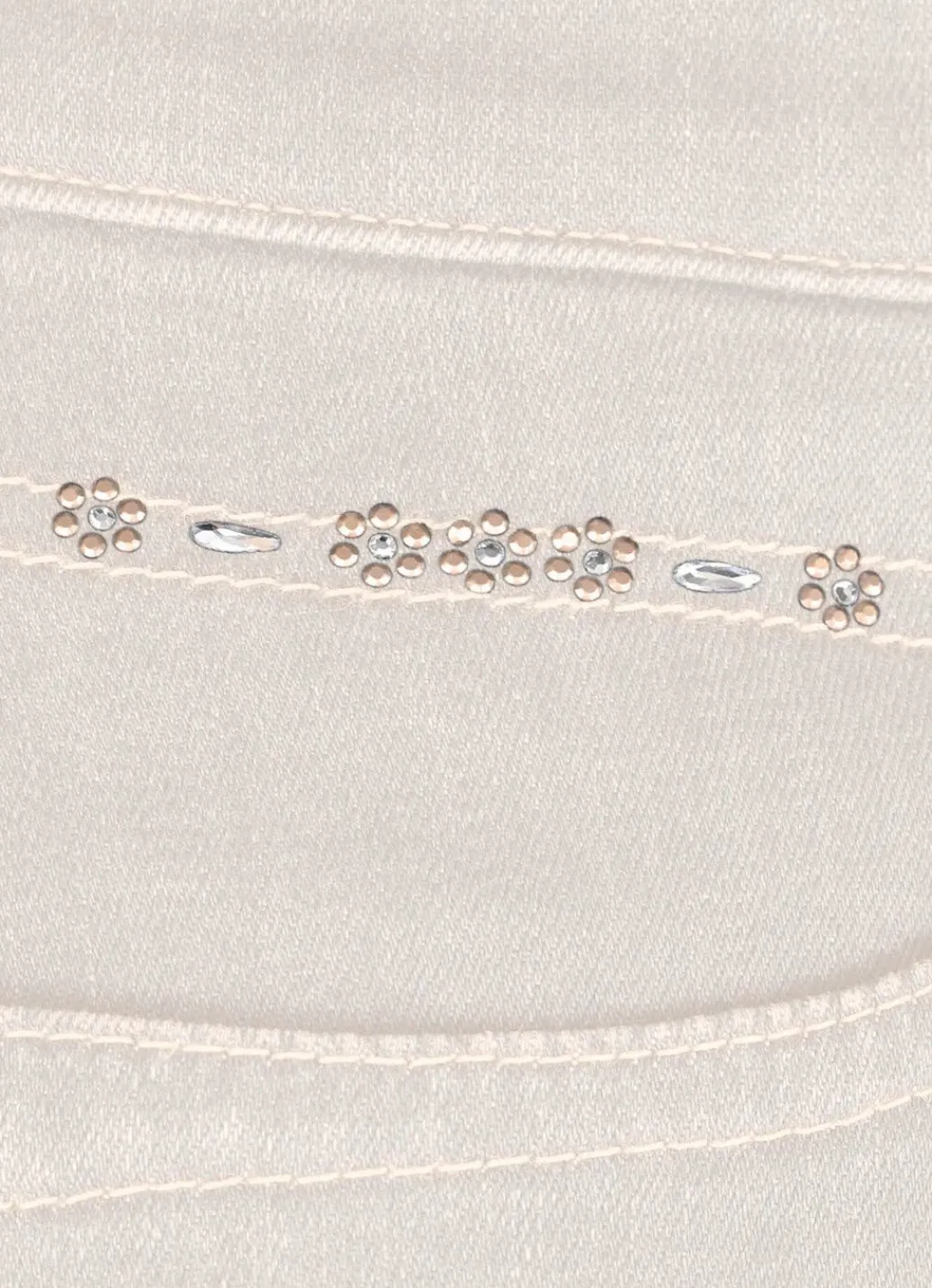 Damen Mona Lange Hosen|Jeans<Jeans mit dezenter Strasszier