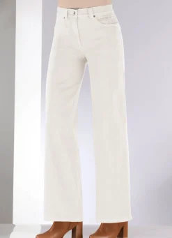 Damen Mona Lange Hosen|Jeans<Jeans mit dezenter Strasszier