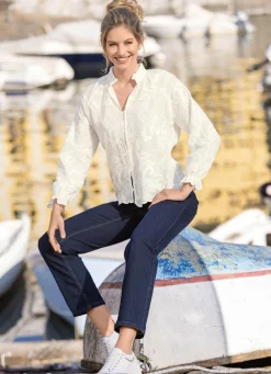 Damen Mona Jeans<Jeans mit elastischem Formbund