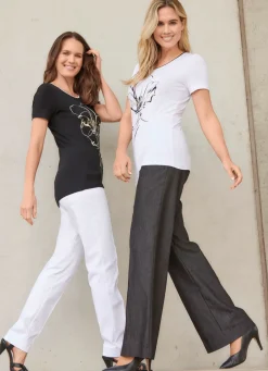 Damen Mona Schlupfhosen|Jeans<Jeans mit leicht ausgestellter Beinweite