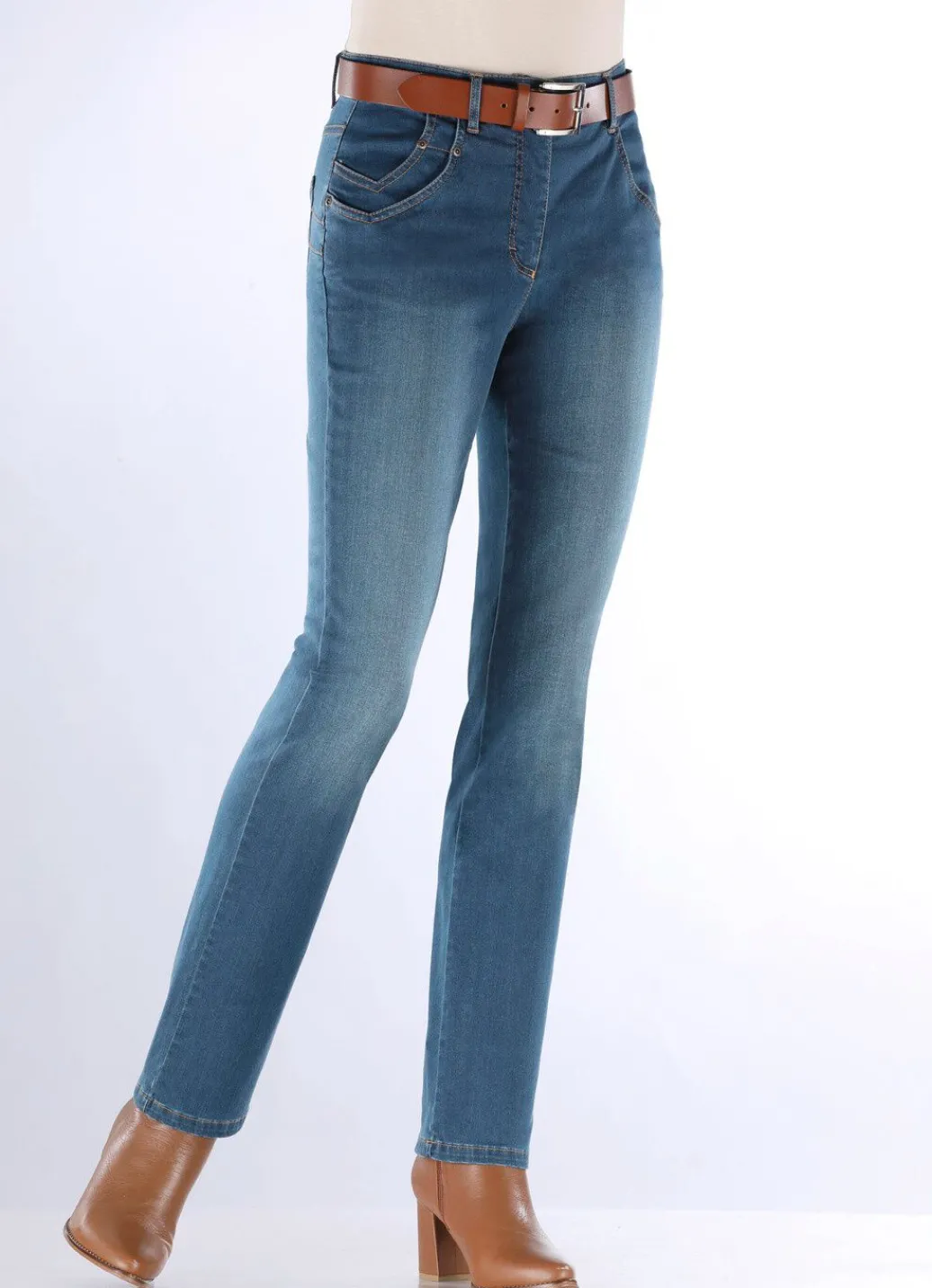Damen Mona Lange Hosen|Jeans<Jeans mit raffinierter Taschenlösung