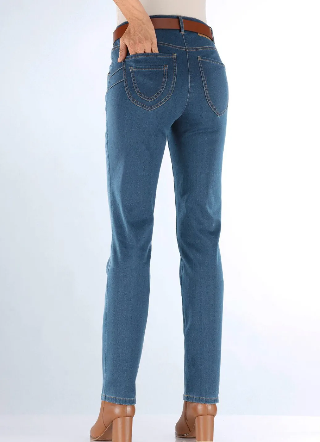 Damen Mona Lange Hosen|Jeans<Jeans mit raffinierter Taschenlösung